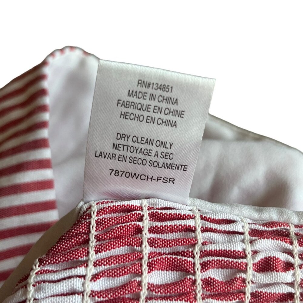 SMALL EUC Wayf Anzio Off Shoulder Red White Stripe Ruffle Crop Top - Picture 11 of 12